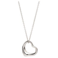 Tiffany & Co. Sterling Silver 16mm Elsa Peretti Open Heart Pendant