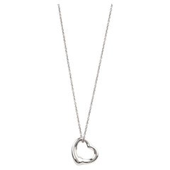 Tiffany & Co. Sterling Silver 16mm Elsa Peretti Open Heart Pendant