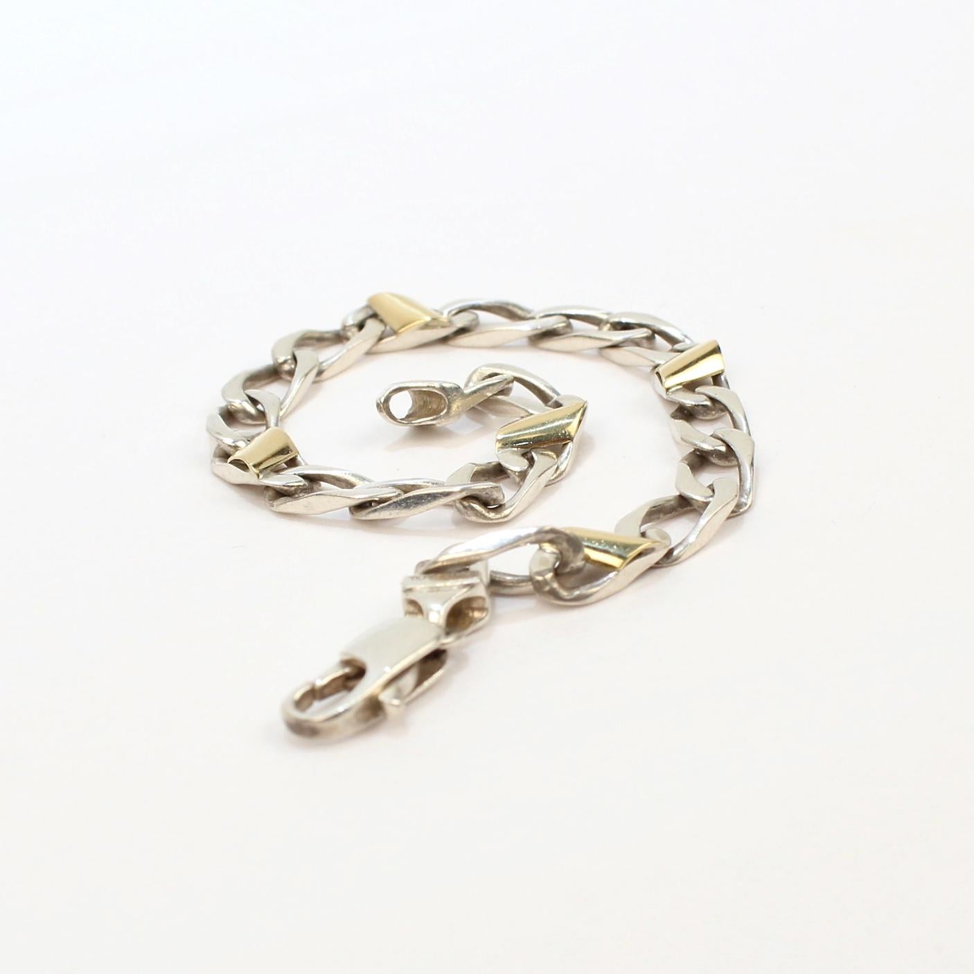 tiffany & co. 18 karat gold 925 silver signature x link bracelet