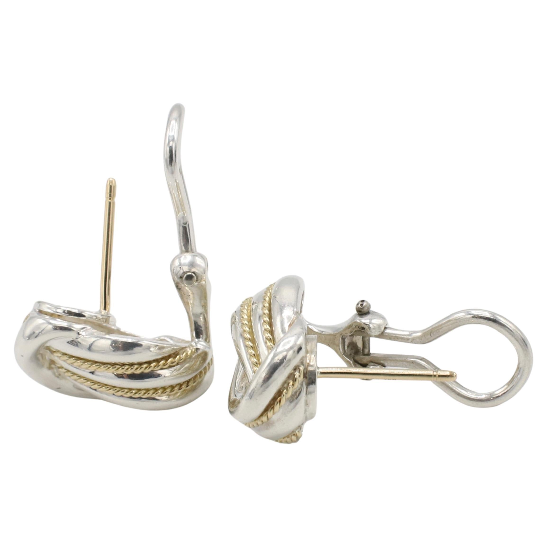 gold knot earrings tiffany
