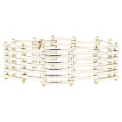 Tiffany & Co. Gate-Gliederarmband aus Sterlingsilber und 18 Karat Gelbgold