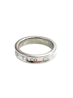 Tiffany & Co Sterling Silver 1837 Band Ring Size 4.75 #25382