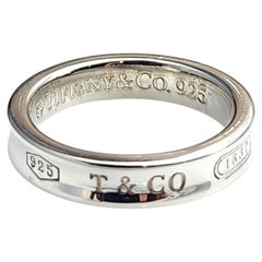 Tiffany & Co Sterling Silver 1837 Band Ring Size 4.75 #25382
