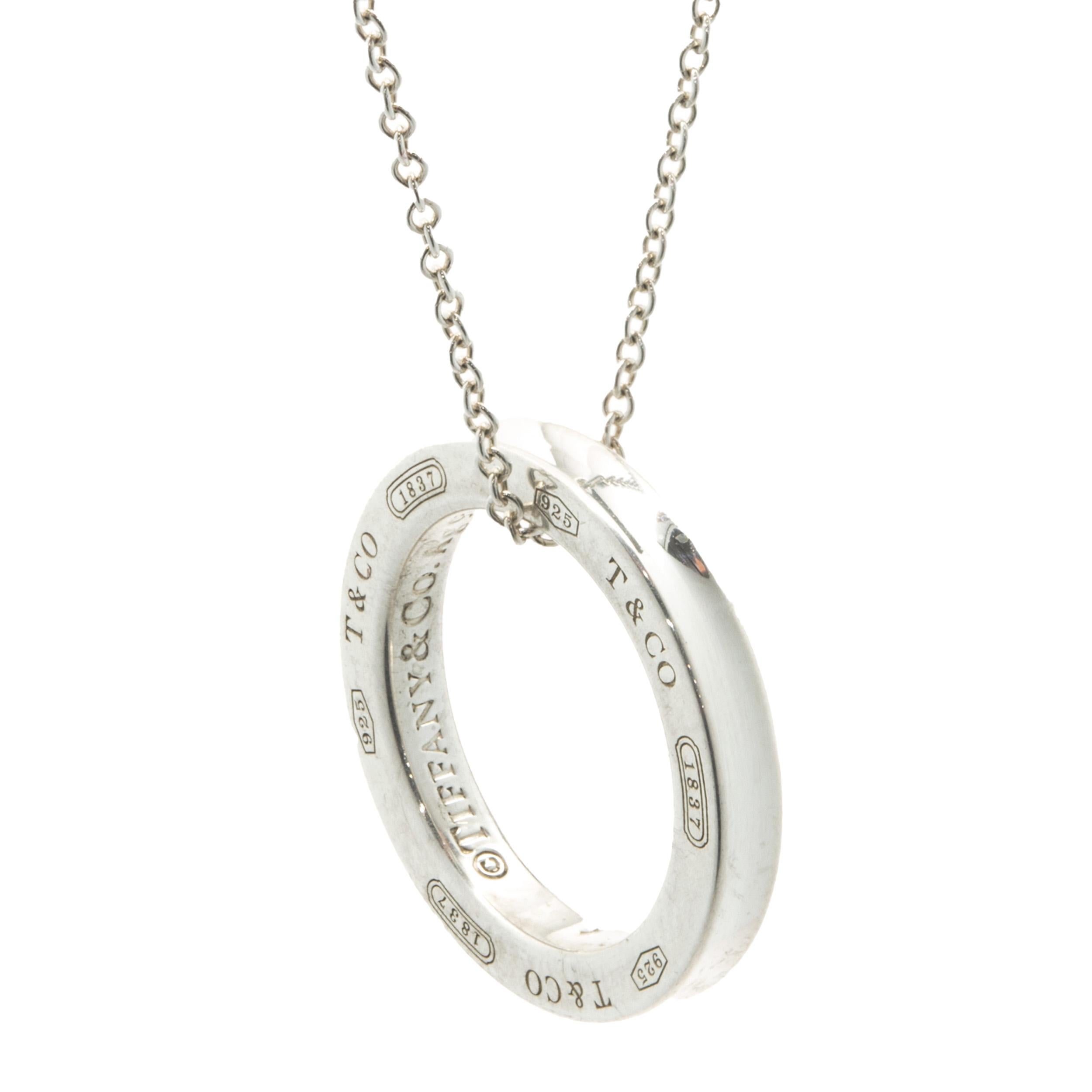 Designer: Tiffany & Co. 
Material: sterling silver
Dimensions: necklace measures 16-inches
Weight: 3.86 grams
