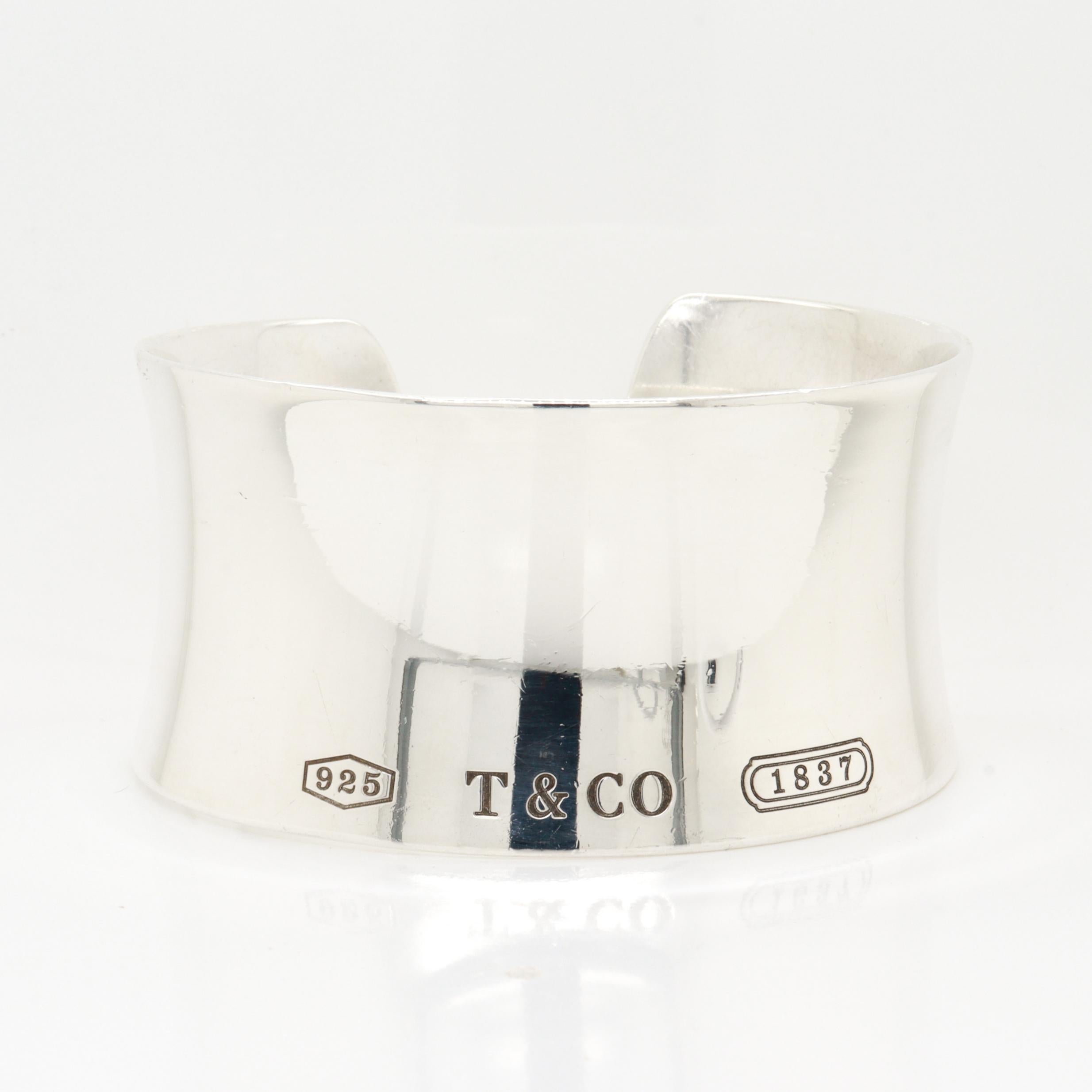 Tiffany & Co. Sterling Silver 1837 Cuff Bracelet For Sale 9