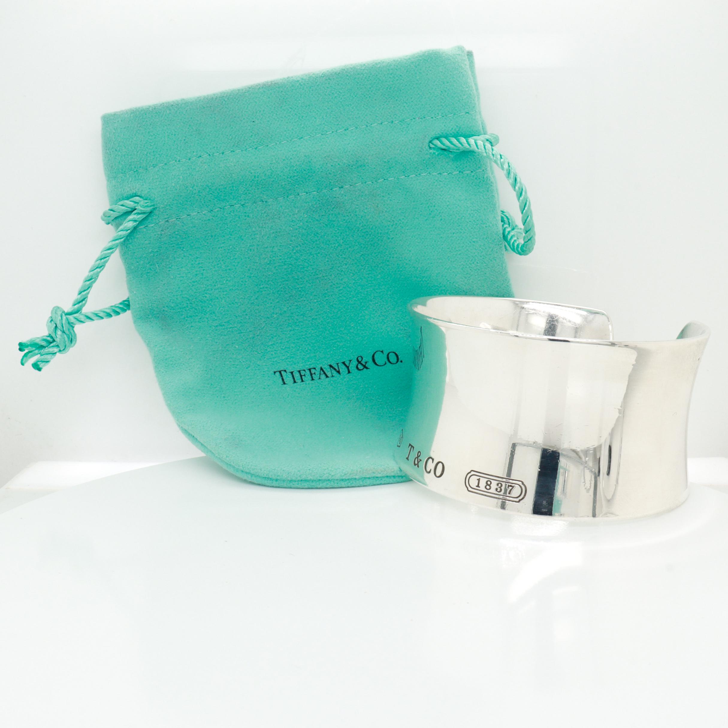 Tiffany & Co. Sterling Silver 1837 Cuff Bracelet For Sale 11
