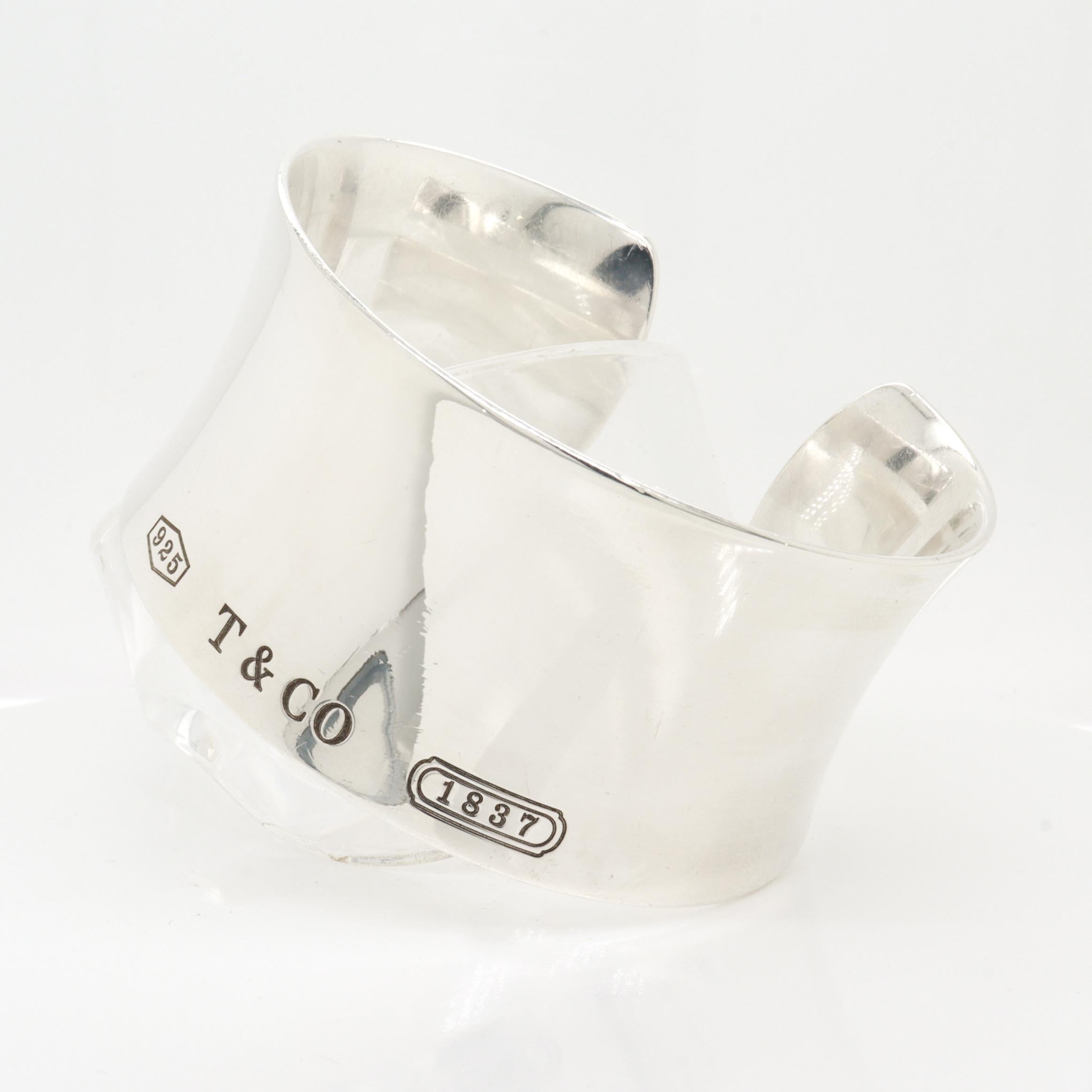 Tiffany & Co. Sterling Silver 1837 Cuff Bracelet For Sale 1