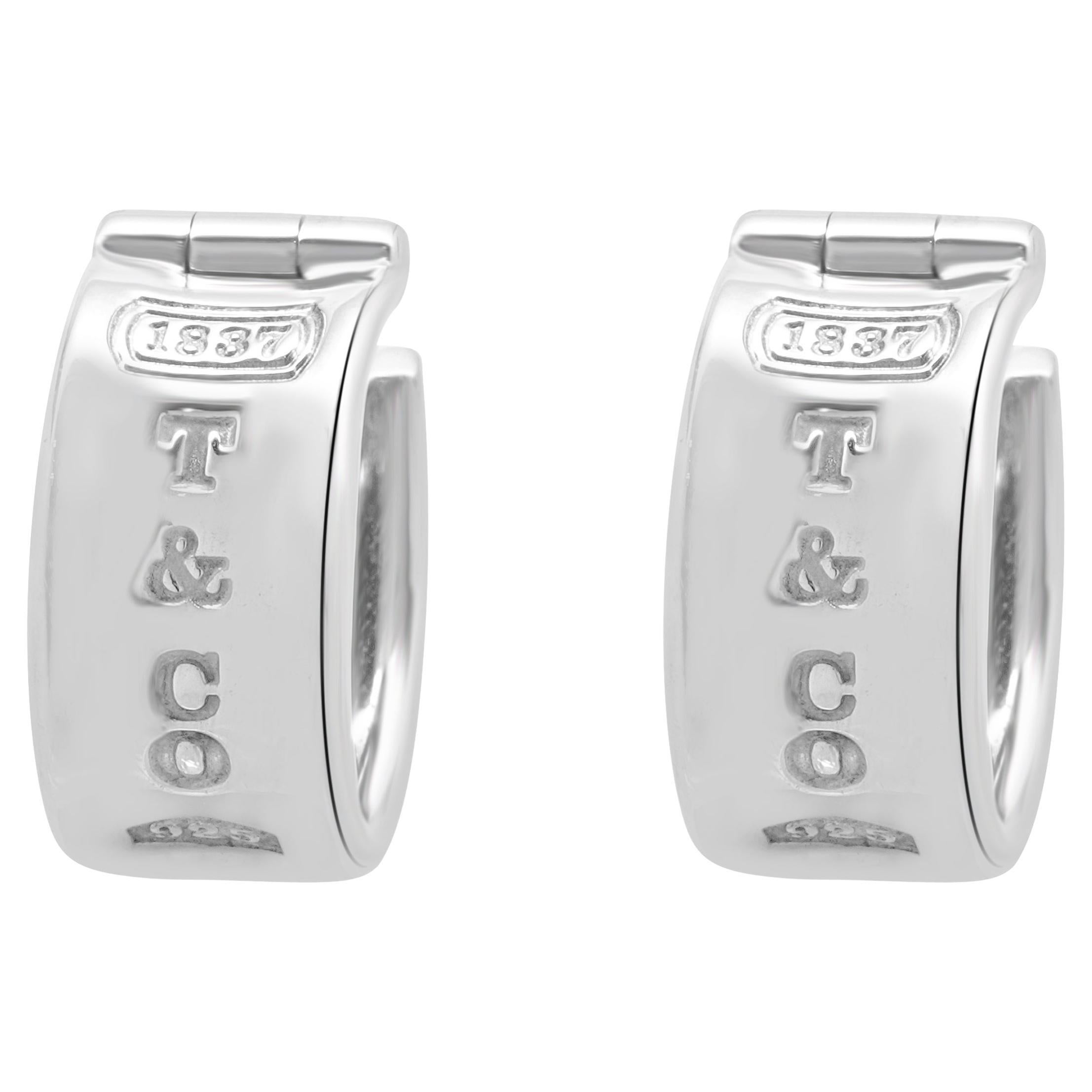 Tiffany & Co. Sterling Silver 1837 Hoop Earrings