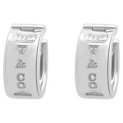 Vintage Tiffany & Co. Sterling Silver 1837 Hoop Earrings