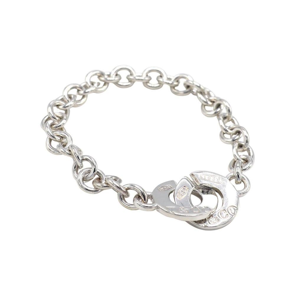 Tiffany & Co. Sterling Silver 1837 Interlocking Circle Chain Link Bracelet