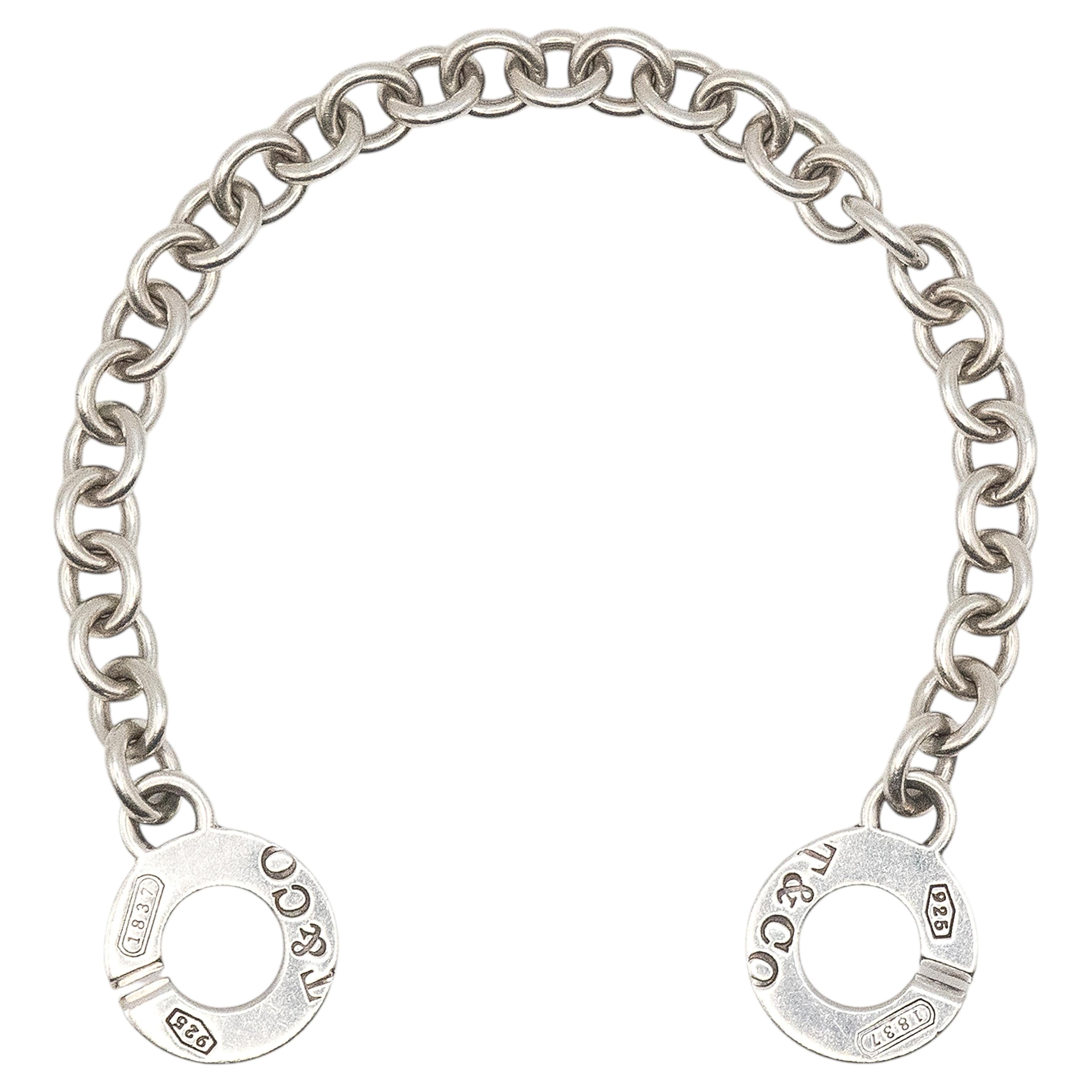 Tiffany & Co. Sterling Silver 1837 Interlocking Circle Toggle Bracelet