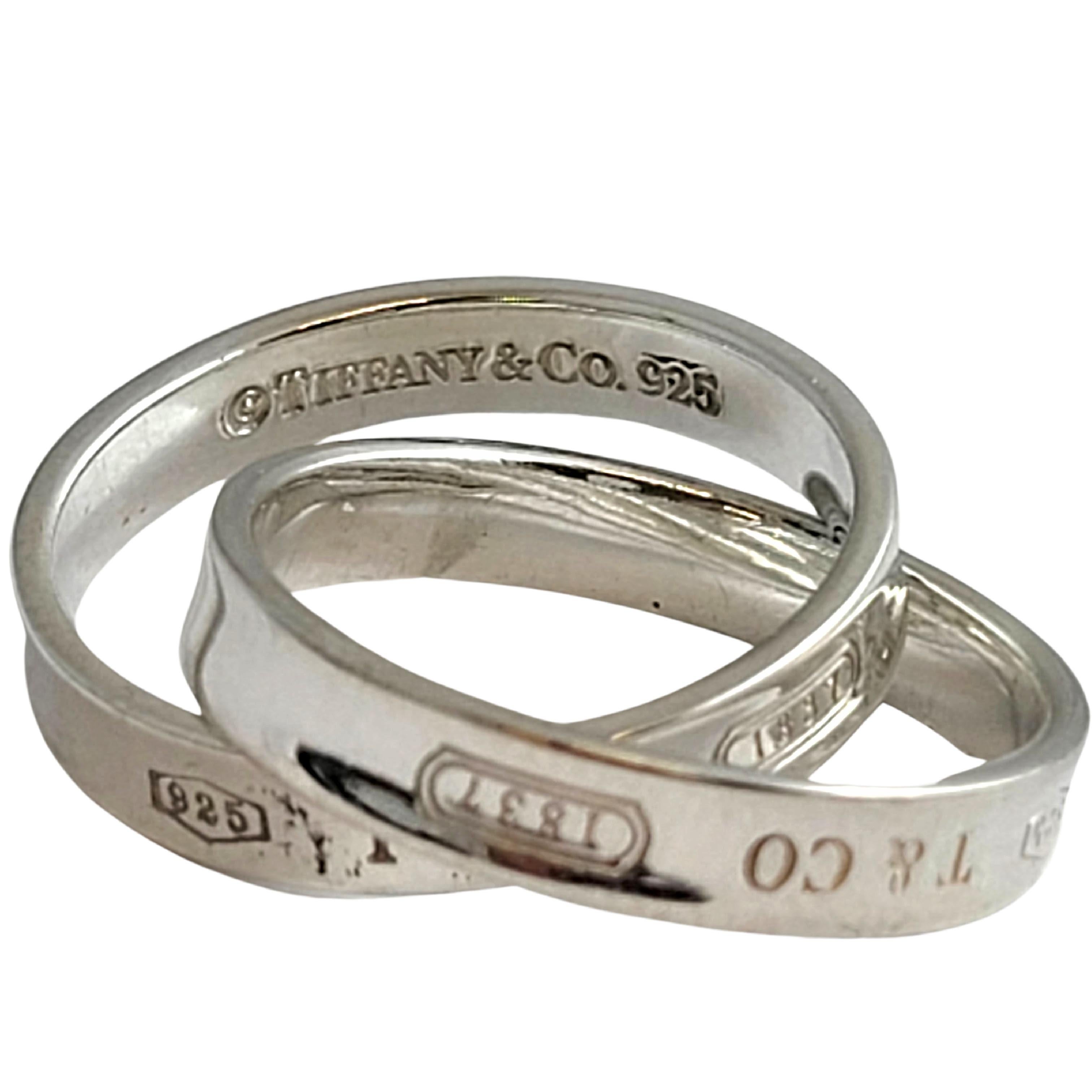 Tiffany & Co. Sterling Silver 1837 Interlocking Circles Ring 1