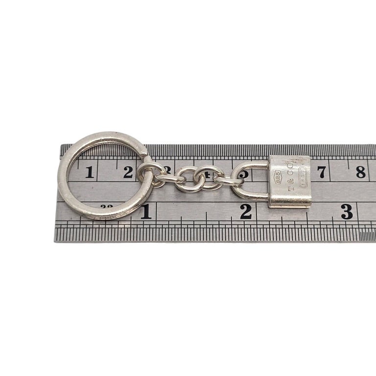 Tiffany and Co Sterling Silver 1837 Padlock Keychain/Key Ring