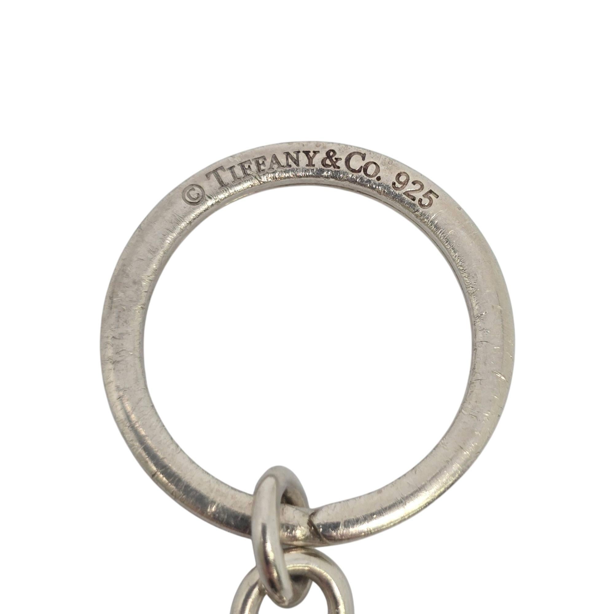 Women's Tiffany & Co Sterling Silver 1837 Padlock Keychain/Key Ring #21830 For Sale