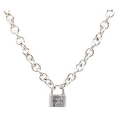 Vintage Tiffany & Co. Sterling Silver 1837 Padlock Link Necklace