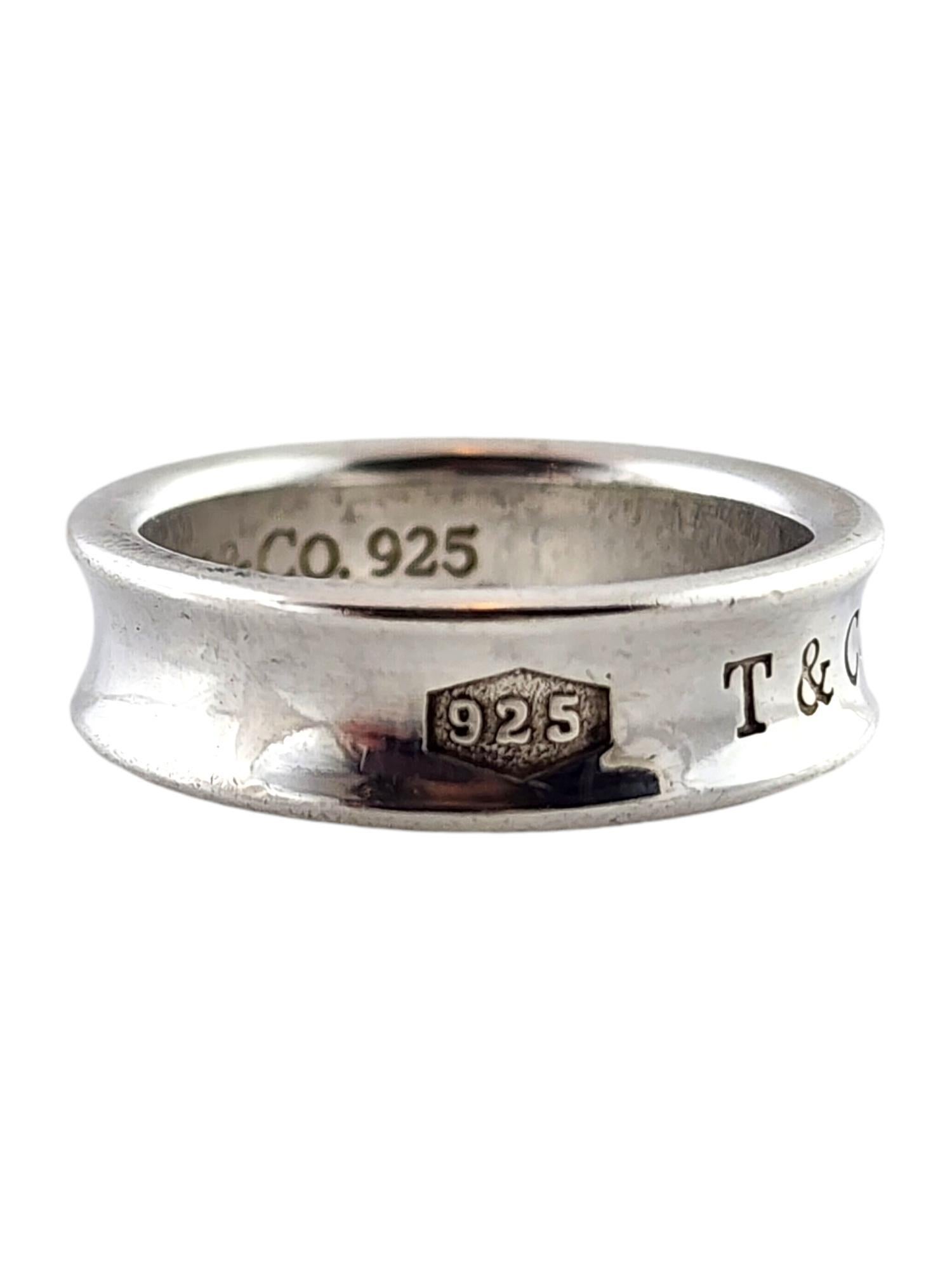 Tiffany & Co Sterling Silver 1837 Ring Band Size 10 #18928 In Good Condition In Washington Depot, CT