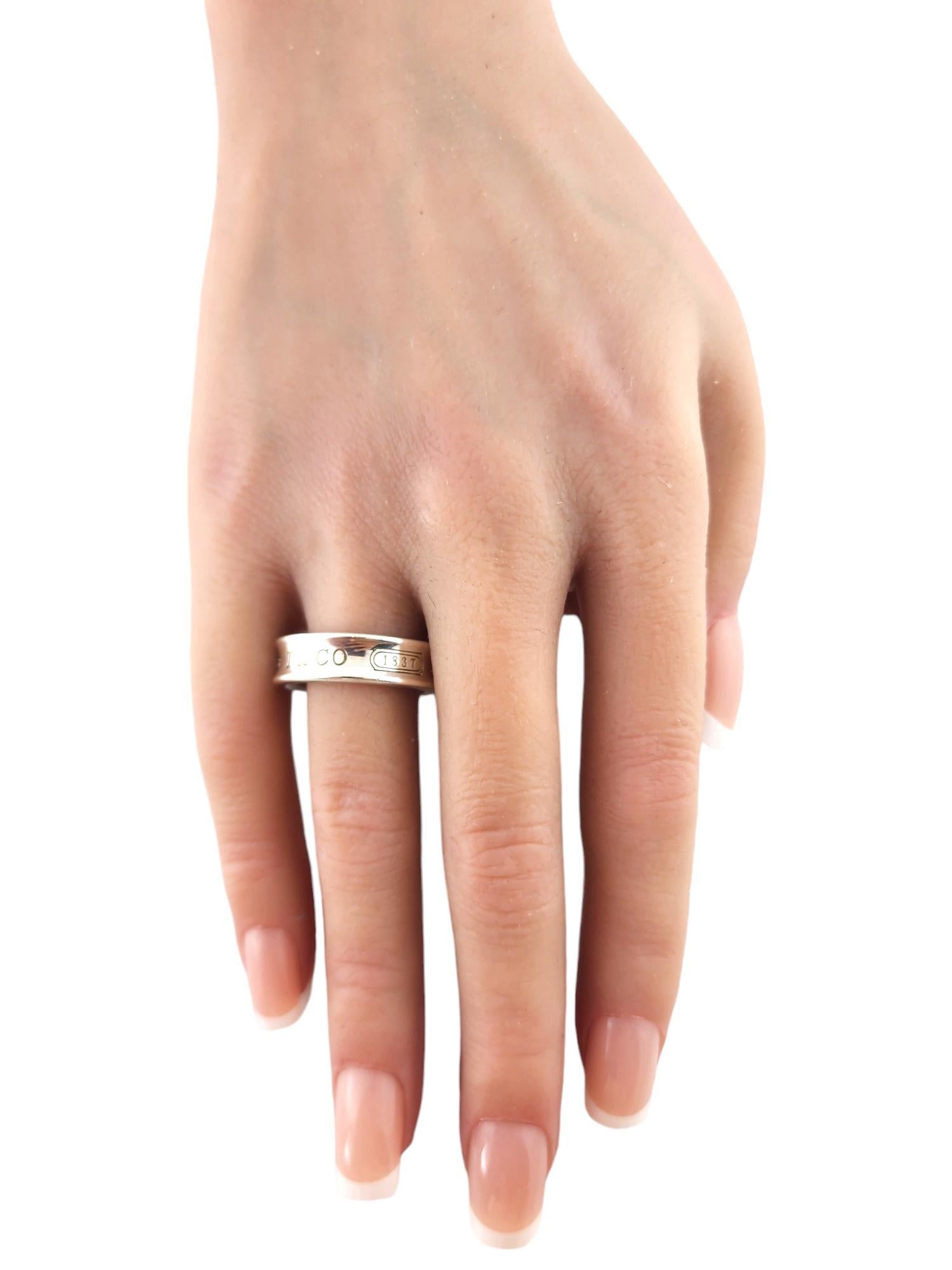 Tiffany & Co Sterling Silver 1837 Ring Band Size 10 #18928 3