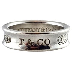Tiffany & Co Sterling Silver 1837 Ring Band Size 10 #18928