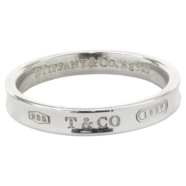 Tiffany and Co. Sterling Silver 1837 Ring at 1stDibs | ag925 tiffany, tiffany  1837 ring, tiffany 1937 ring