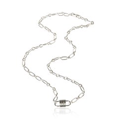 Tiffany & Co. Sterling Silver 1837 Small Double Lock Necklace