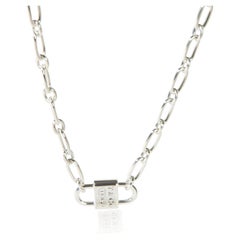 Tiffany & Co. Sterling Silver 1837 Small Double Lock Necklace