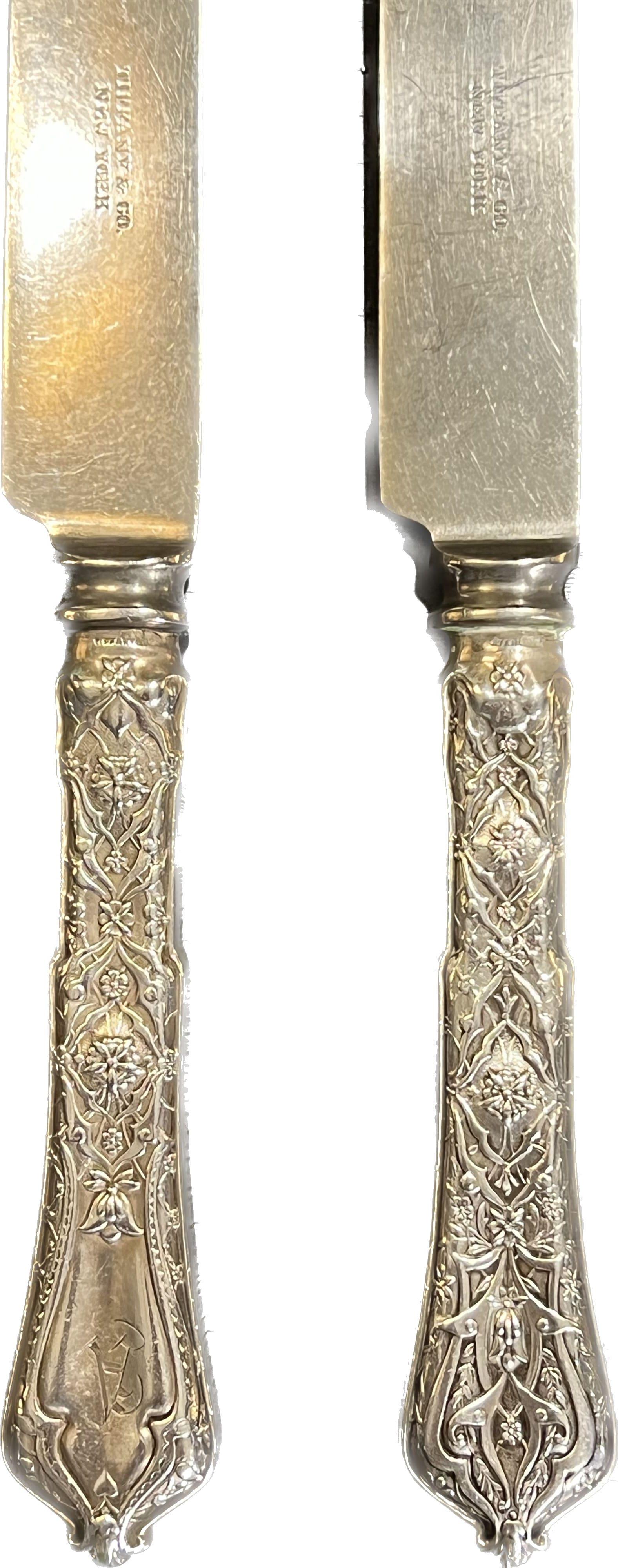 Mr. Giallo is opening his personal vault to sell a collection of his treasured antiques he's held on for so long.

ABOUT ITEM 
Tiffany & Co Sterling Silver 1872 Persian Pattern. Two pairs of an exquisite fork and knife set. Truly perfect for any