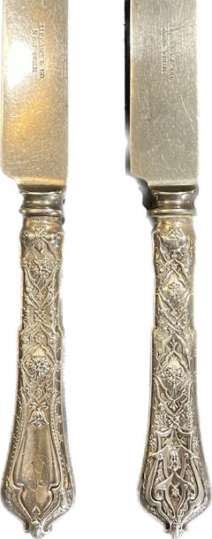 Tiffany & Co Sterling Silver 1872 Persian Pattern 2 Pair of Fork and Knife Set