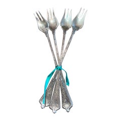 Tiffany & Co Sterling Silver 1872 Persian Pattern 4 Set Oyster Forks