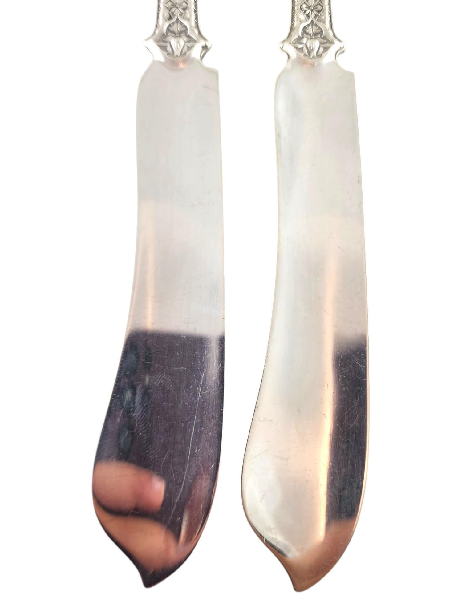 Women's Tiffany & Co Sterling Silver 1872 Set of 2 Persian Fish Knives #18698