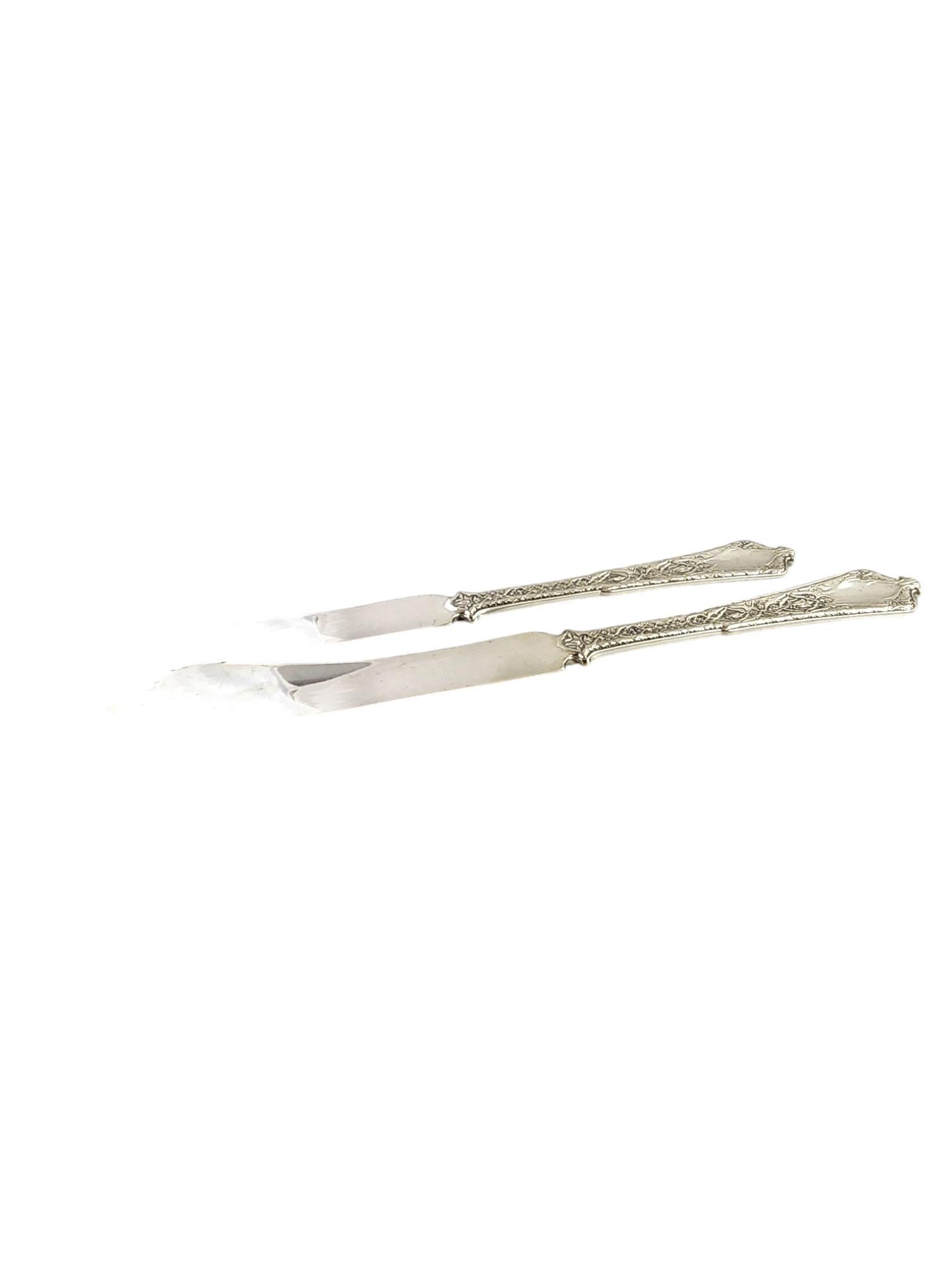 Tiffany & Co Sterling Silver 1872 Set of 2 Persian Fish Knives #18698 1