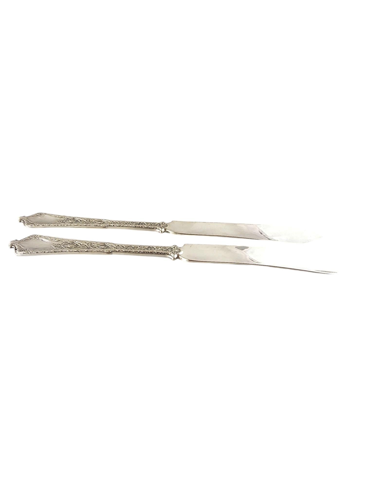 Tiffany & Co Sterling Silver 1872 Set of 2 Persian Fish Knives #18698 2
