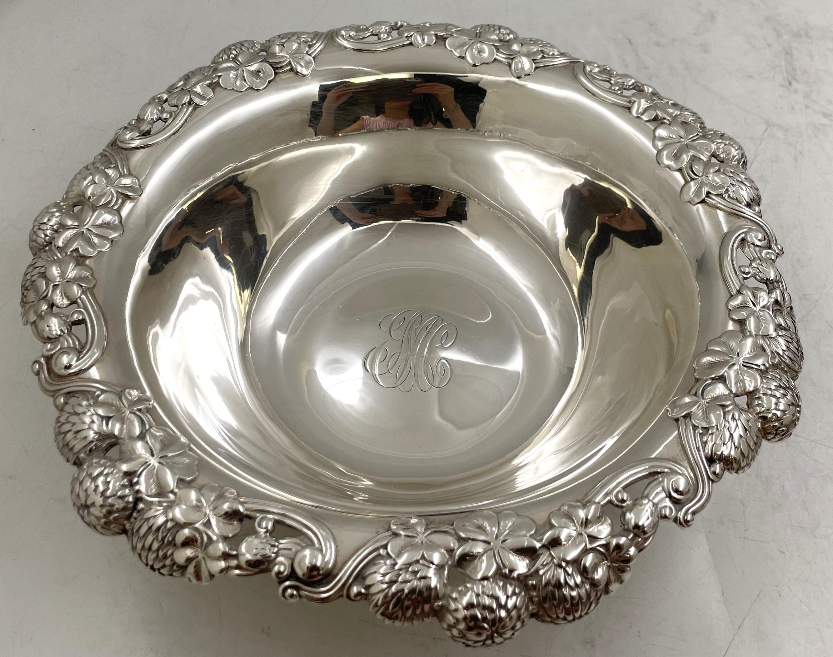 American Tiffany & Co. Sterling Silver 1898 Clover Bowl in Art Nouveau Style For Sale