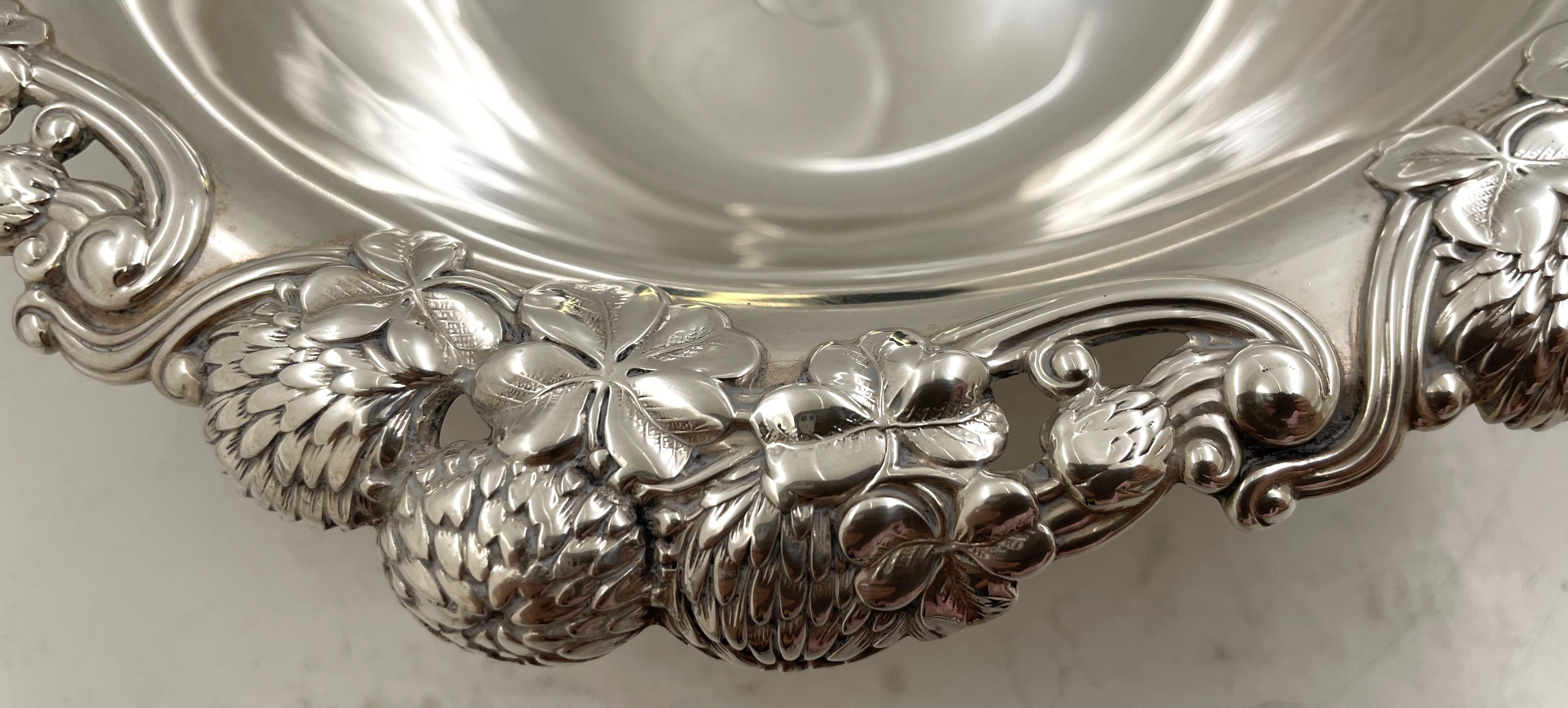 Tiffany & Co. Sterling Silver 1898 Clover Bowl in Art Nouveau Style In Good Condition For Sale In New York, NY