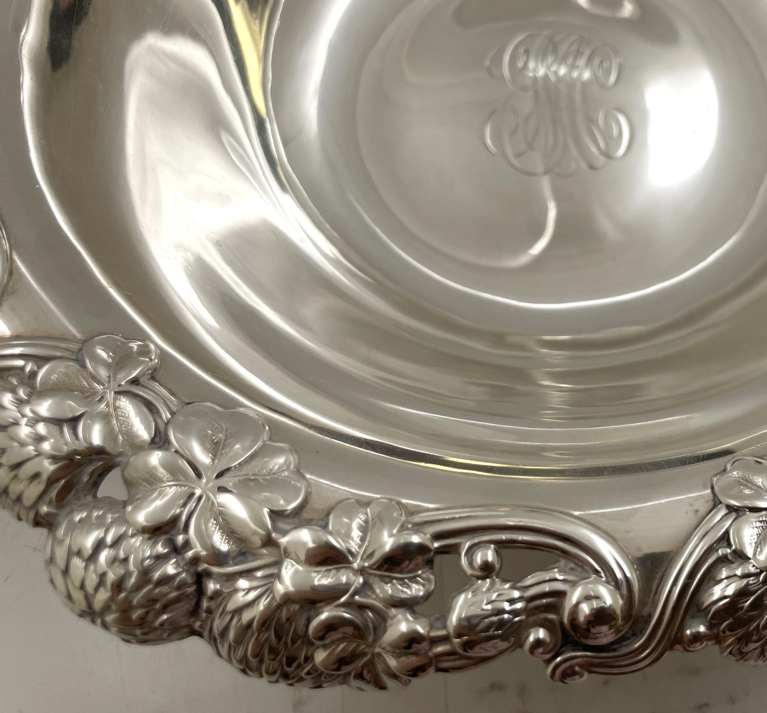 Tiffany & Co. Sterling Silver 1898 Clover Bowl in Art Nouveau Style For Sale 2
