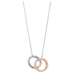 Tiffany & Co. Sterling Silver 18ct Rose Gold 1837 Interlinking Necklace