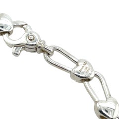 Tiffany & Co. Sterling Silver 18ct Yellow Gold Heart Padlock Chain Link Necklace