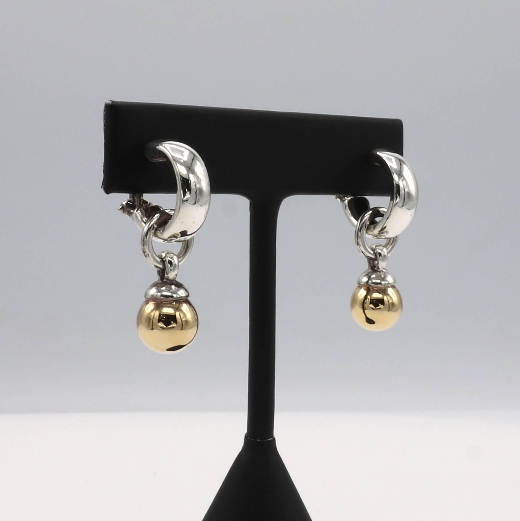 tiffany ball earrings gold