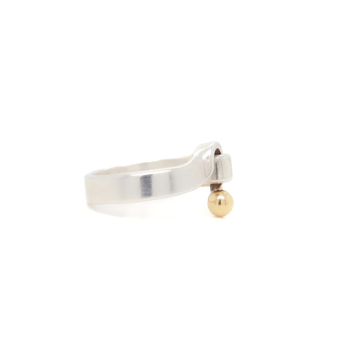Tiffany & Co. Sterling Silber & 18k Gold Hängelampe & Schleife Ring im Angebot 6