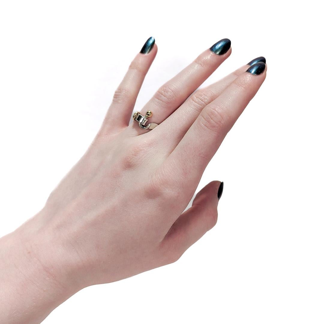 Tiffany & Co. Sterling Silber & 18k Gold Hängelampe & Schleife Ring im Angebot 10