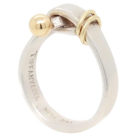 Tiffany & Co. Sterling Silber & 18k Gold Hängelampe & Schleife Ring im Angebot