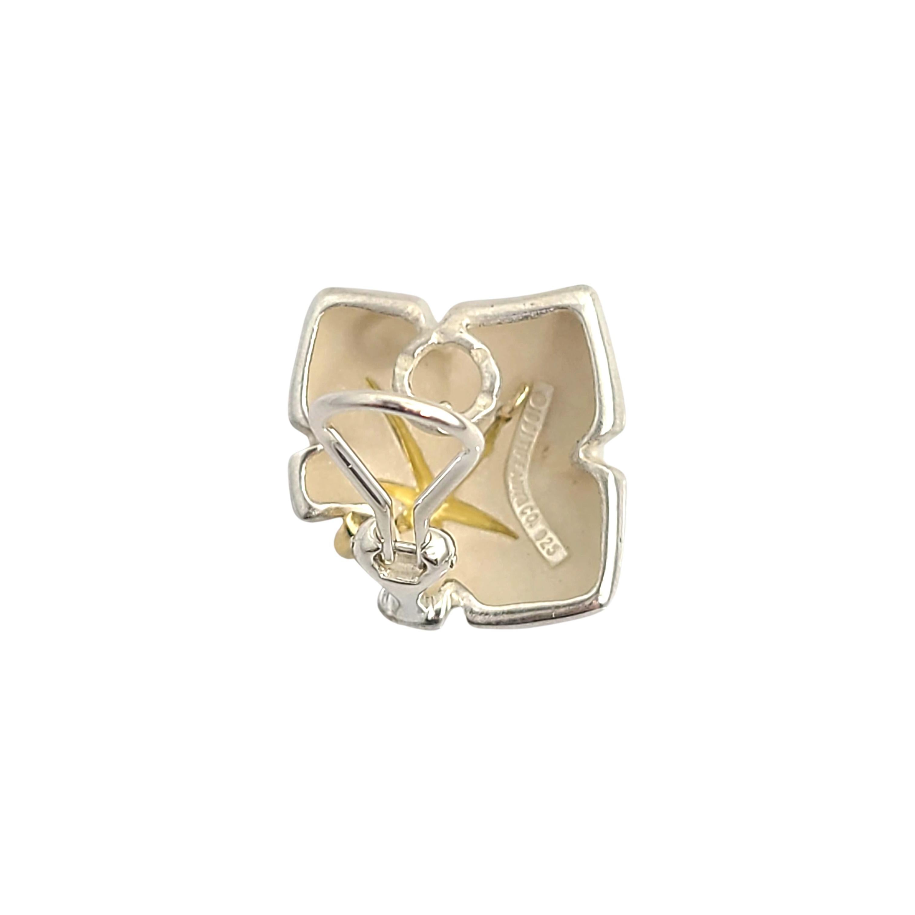 Tiffany & Co. Boucle d'oreille à clip en argent sterling, or 18K, étoile de mer en forme de lierre en vente 1