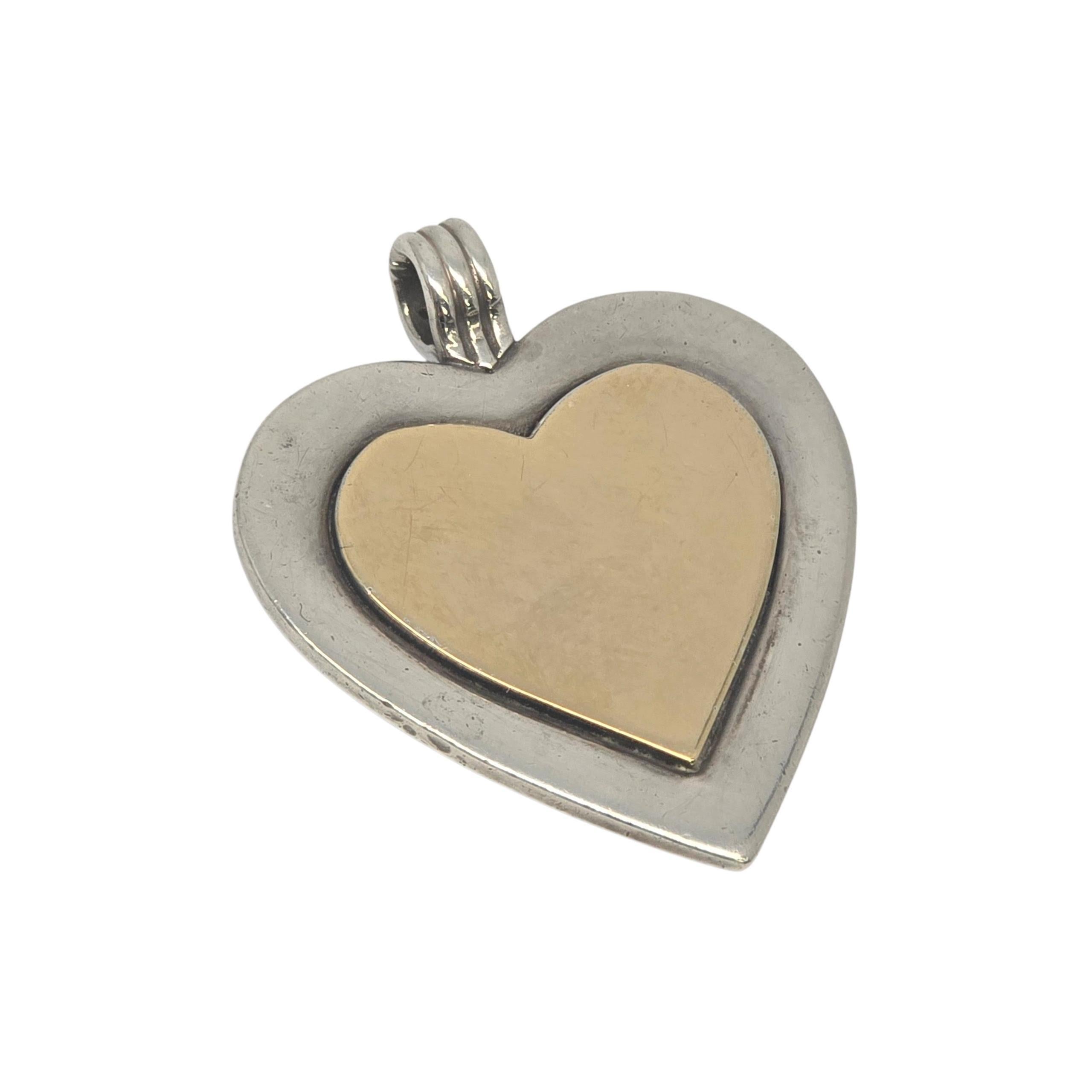Donna Tiffany & Co. Ciondolo a forma di cuore in argento sterling placcato oro 18 carati #22457 in vendita