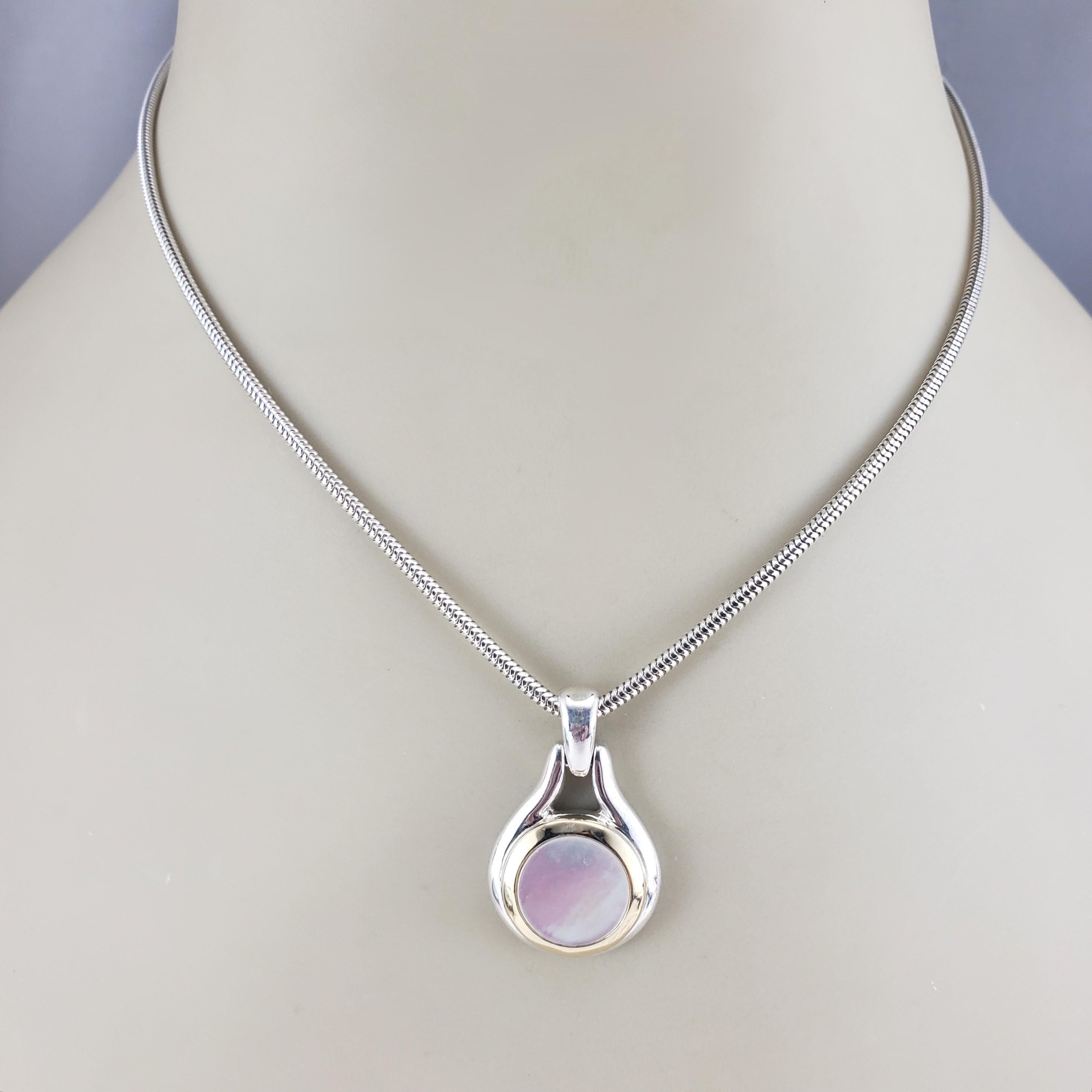 Donna Tiffany & Co. Collana con ciondolo in argento Sterling 18K e madreperla #23011 in vendita