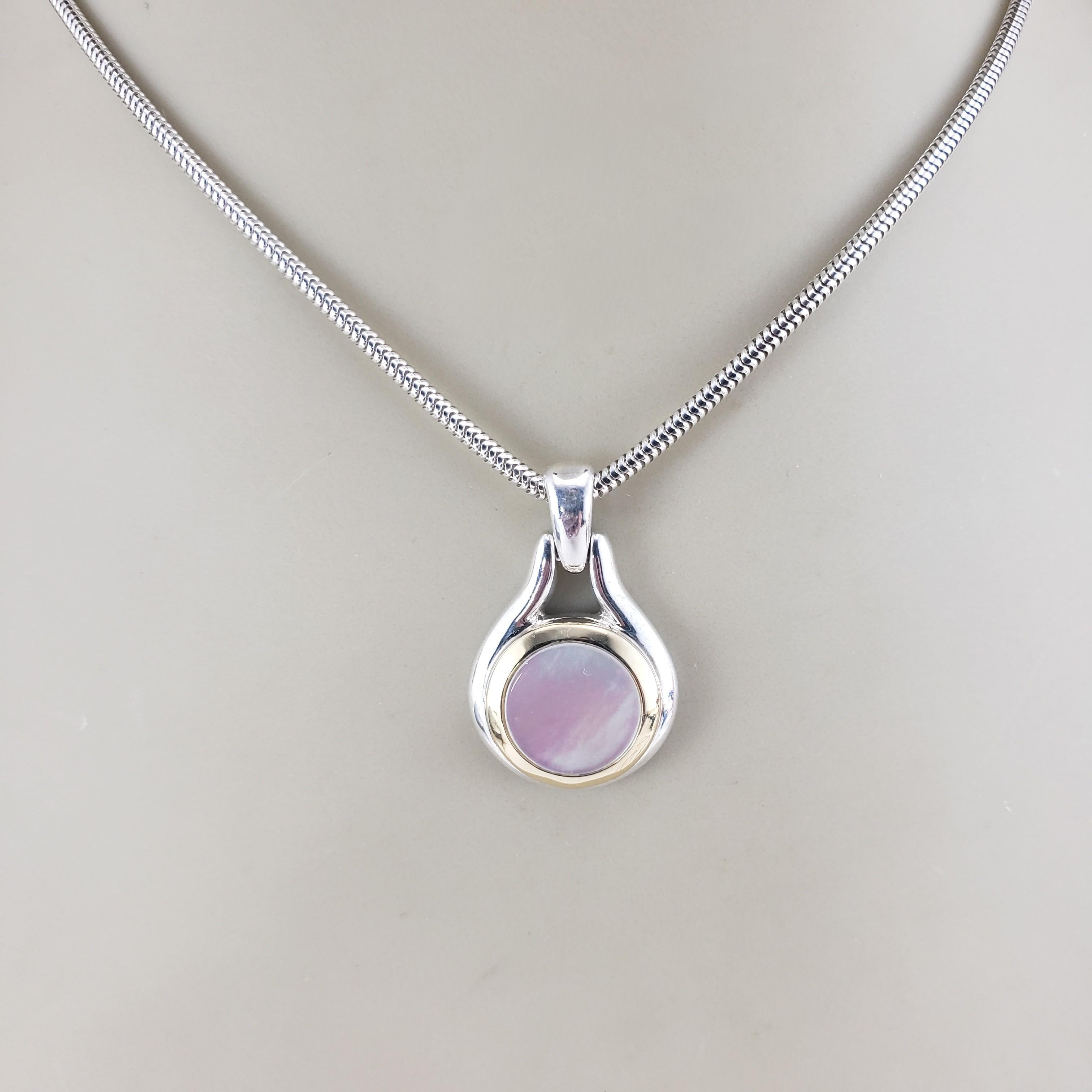 Tiffany & Co. Collana con ciondolo in argento Sterling 18K e madreperla #23011 in vendita 1