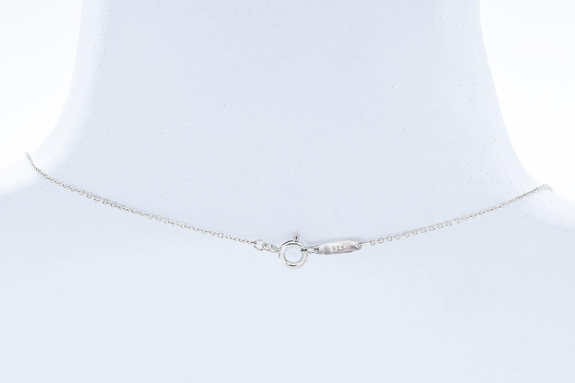 Tiffany & Co. Sterling Silber & 18K Rose Gold Herz & Schlüssel Anhänger Halskette im Angebot 3