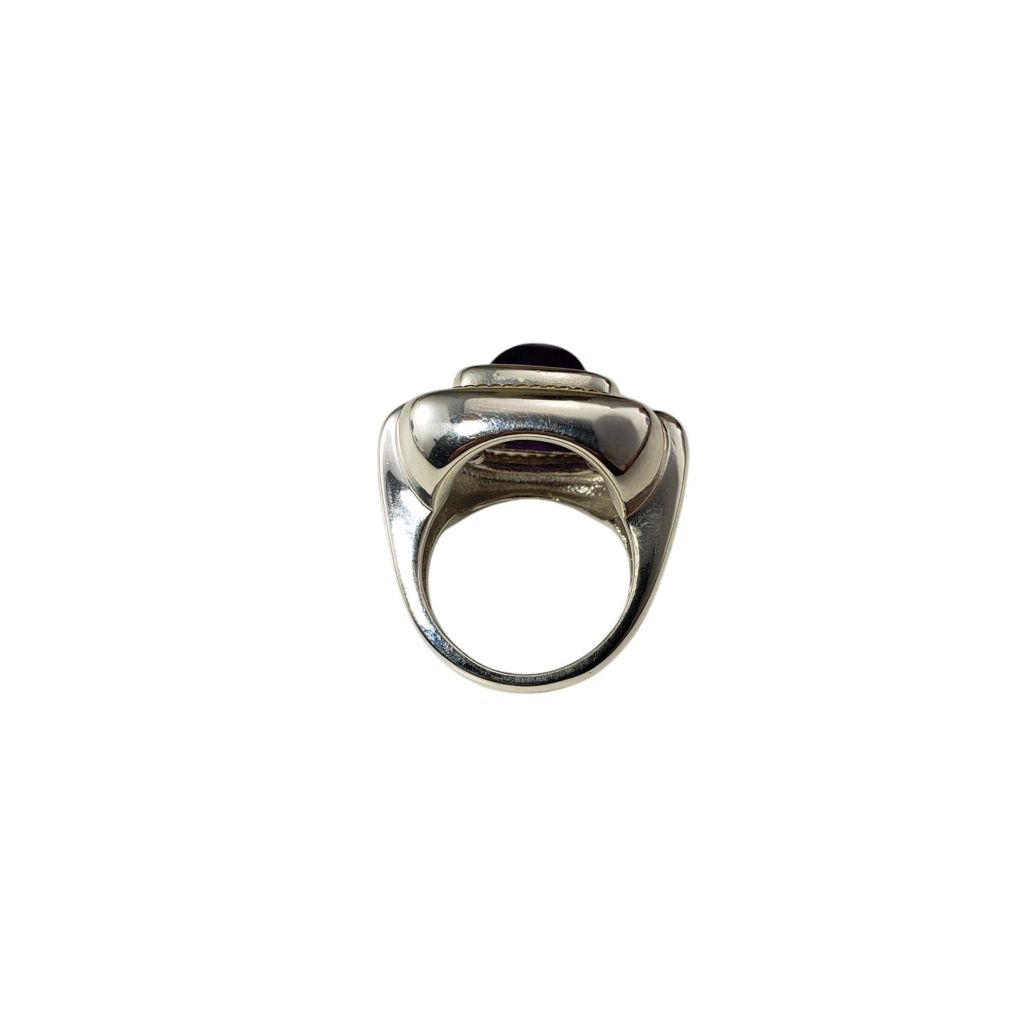 Tiffany & Co. Sterling Silver & 18K Yellow Gold Amethyst Ring Size 4.75-5 #21179 In Good Condition For Sale In Washington Depot, CT