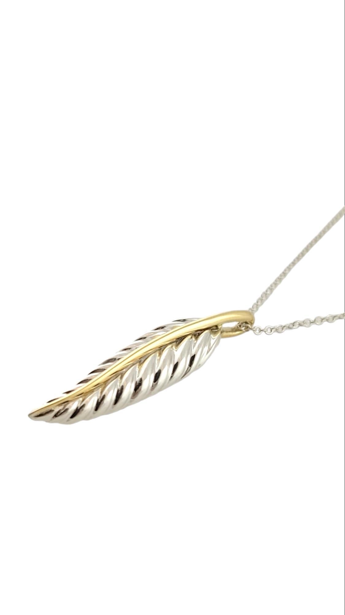 silver feather necklace tiffany