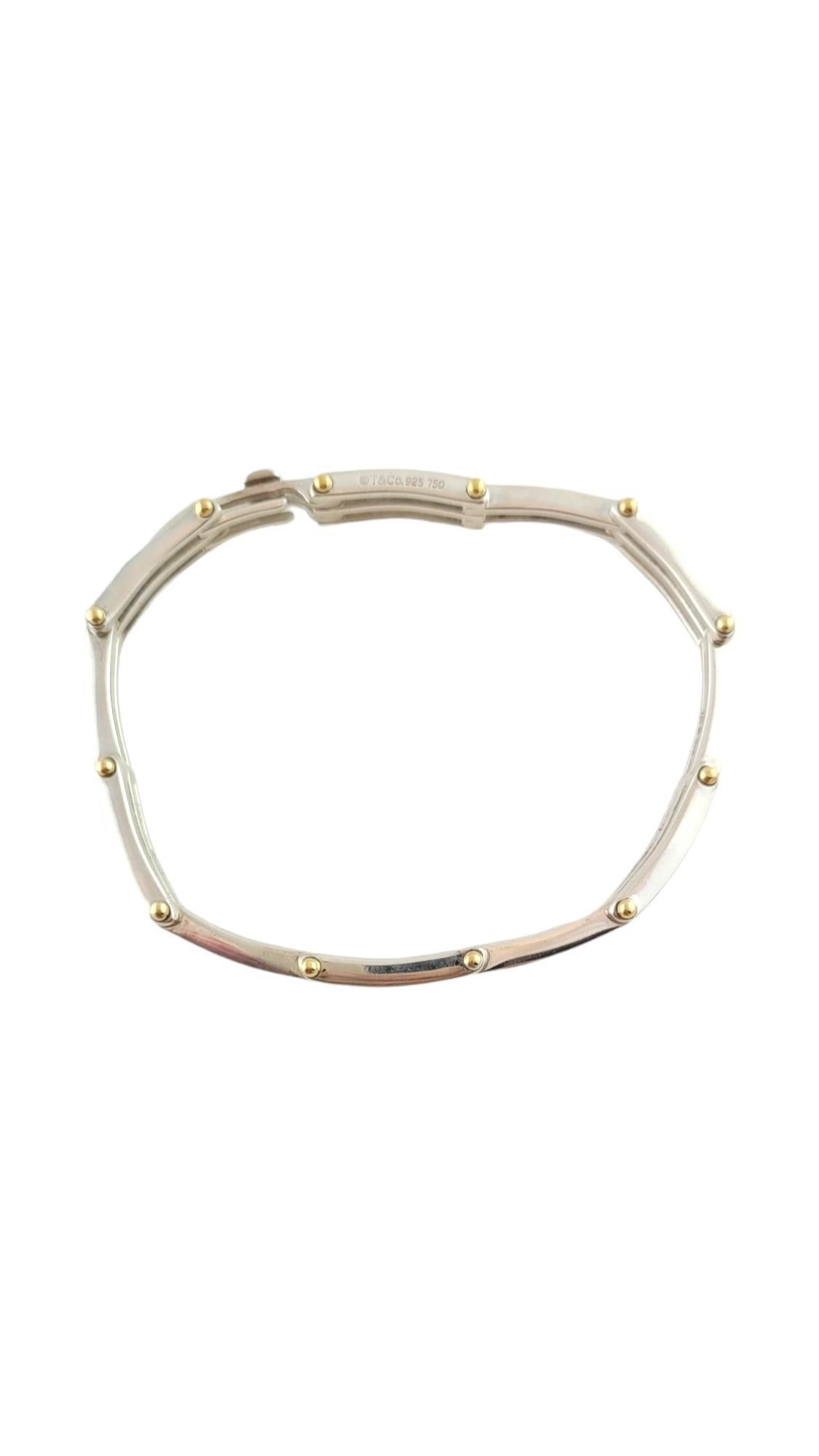 Contemporary Tiffany & Co Sterling Silver & 18K Yellow Gold Gate Link Bracelet #20277