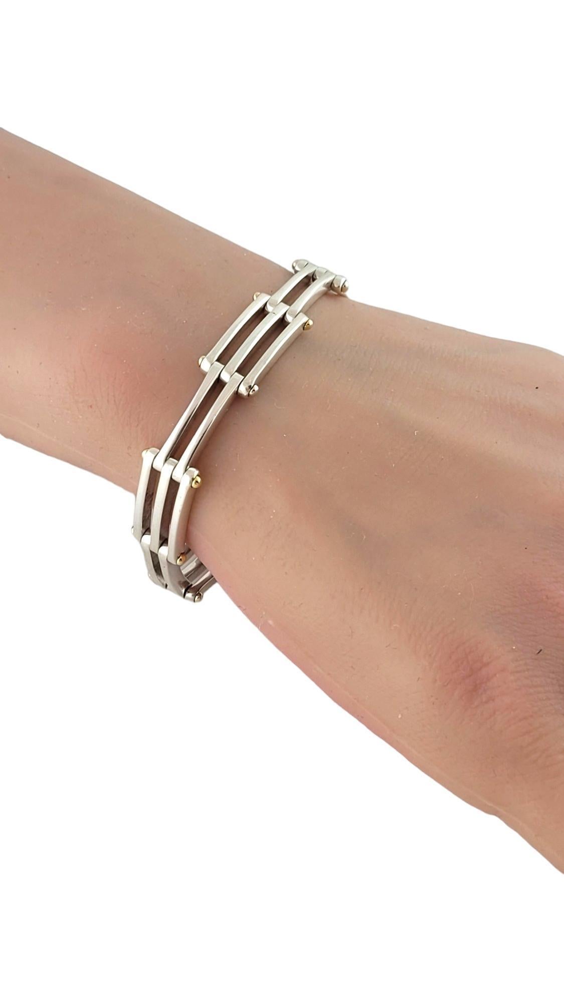 Tiffany & Co Sterling Silver & 18K Yellow Gold Gate Link Bracelet #20277 1