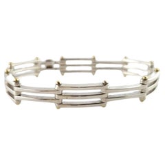 Tiffany & Co Sterling Silver & 18K Yellow Gold Gate Link Bracelet #20277
